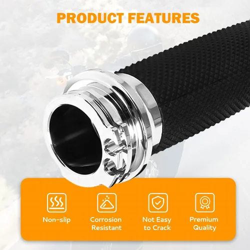 Vista 5 de PBYMT 1" Motorcycle Hand Grips Compatible for Harley Honda Suzuki Yamaha Kawasaki