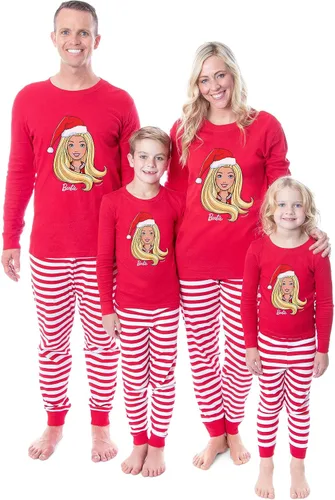 Vista 5 de INTIMO Barbie Family Christmas Logo Santa - Pijama unisex de 2 piezas