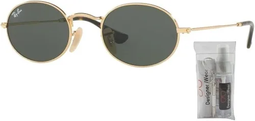 Vista 2 de Ray-Ban RB3547N OVAL Sunglasses For Men For Women + BUNDLE with Designer iWear Complimentary Eyewear Care Kit
