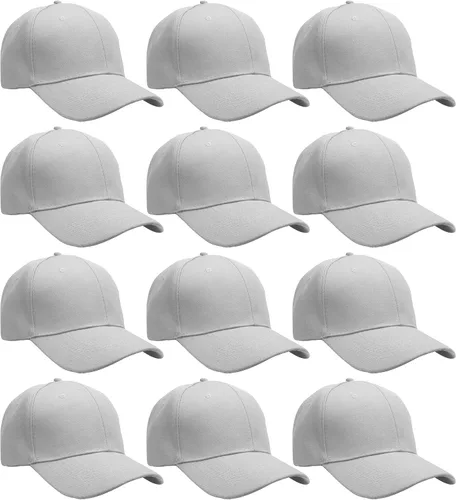Vista 8 de Falari - 12 unidades de gorras de béisbol, lisas y de tamaño ajustable, venta al por mayor Verde militar