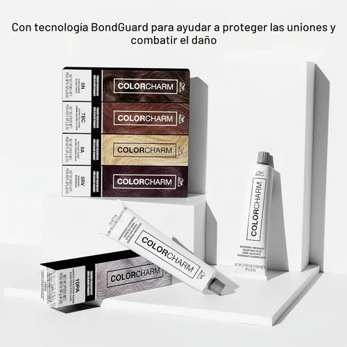 Vista 4 de COLORCHARM Permanent Cream Hair Dye Red Violet Color 100% Gray Coverage Rubio frío de elevación alta de 12 V