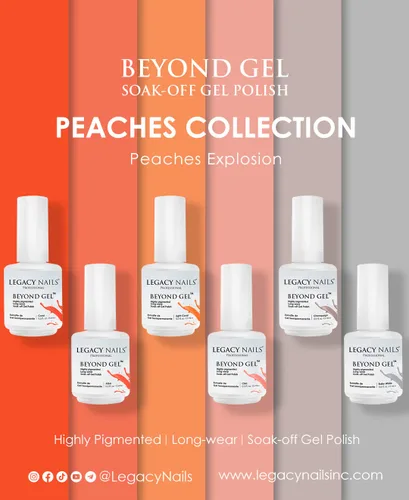 Vista 4 de LEGACY NAILS Professional Beyond Gel Soak-Off Esmalte de uñas – Cobertura completa, altamente pigmentado (BEYOND GEL – ALBA 1/2 oz)