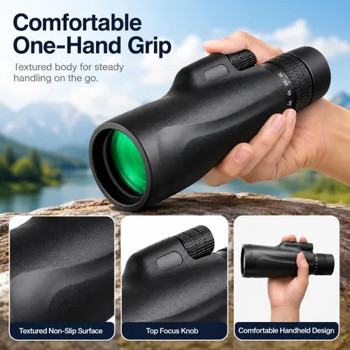 Vista 6 de Telescopio monocular con zoom HD 10-30x52 para adultos