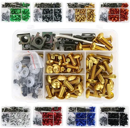 Vista 11 de Juego de pernos universales para carenado de motocicleta Fit para serie CRF-R, serie YZ, serie Ninja/ZX, serie GSX/DRZ, tornillos de fijación