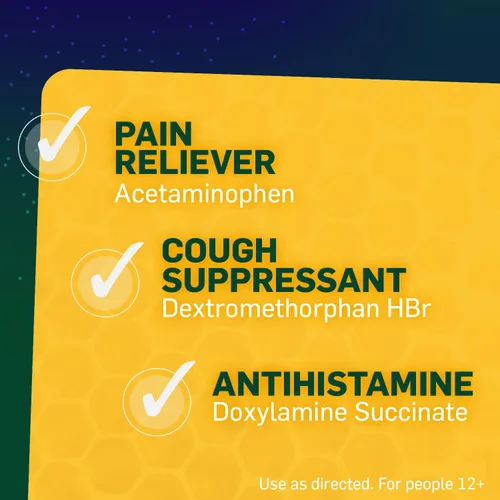 Vista 5 de TUKOL Adult Honey Multi-Symptom - Medicina líquida para la tos nocturna para el resfriado y la gripe, 4 onzas, paquete de 2