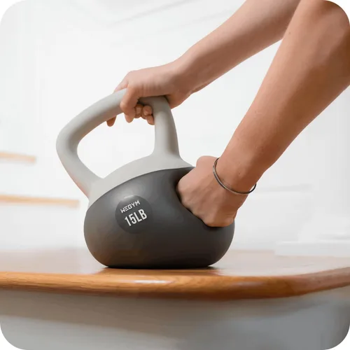 Vista 4 de WeGym Mancuernas suaves con base resistente a impactos acolchada y mango antideslizante de agarre ancho para entrenamientos en casa, levantamiento