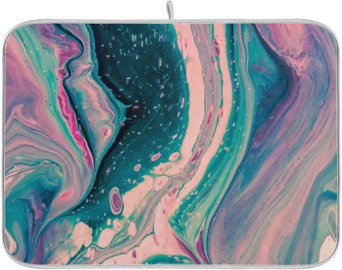 Vista 67 de Tapete de secado de platos súper absorbente, tapete de microfibra de secado rápido, 16 x 18 pulgadas, almohadilla de secado de platos de cocina