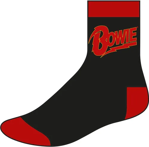 Vista 2 de David Bowie Calcetines con logo para hombre (talla 8-12) Negro