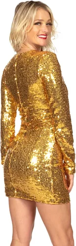 Vista 2 de Tipsy Elves Vestidos de lentejuelas para mujer, vestidos de lentejuelas brillantes a medida para fiestas de Navidad y reuniones navideñas