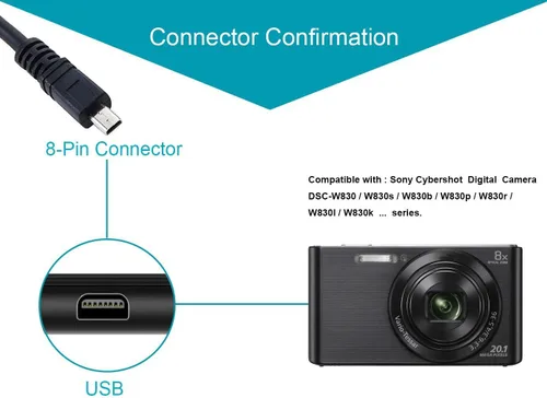 Vista 4 de Adaptador de alimentación de CA para cámara, cargador de batería + cable USB para Nikon Coolpix P520