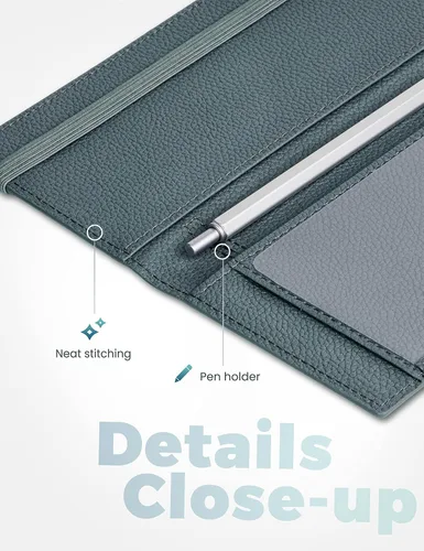 Vista 132 de Yarnic Funda para chequera personal, soporte para chequera con soporte para bolígrafo y divisor de plástico transparente integrado para cheques Rosa