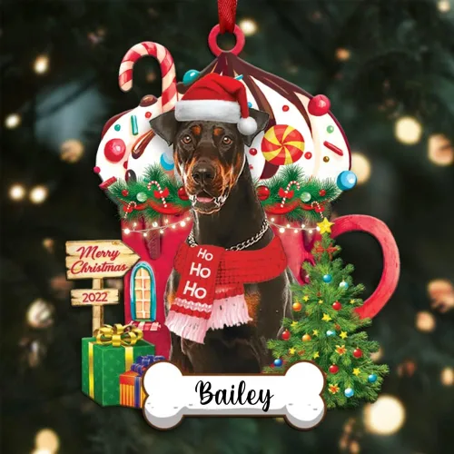 Vista 65 de Amantes de los perros de Navidad – Navidad de perros disponibles para muchos perros Shi Tzu – Adorno con forma personalizada, adorno de Navidad