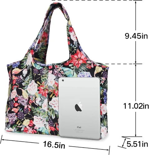 Vista 4 de ZOOEASS - Bolso grande de hombro para mujer, impermeable, multifunción, de nailon, para viaje