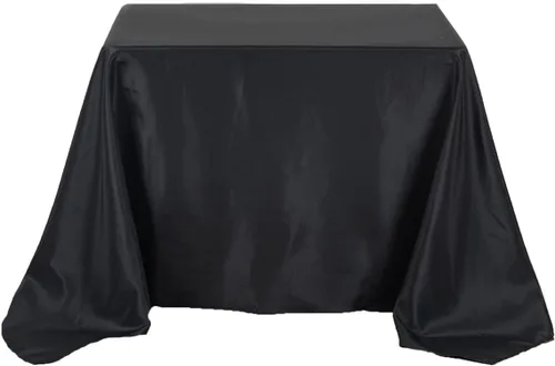 Vista 4 de Mantel cuadrado de poliéster verde manzana de 90 x 90 pulgadas