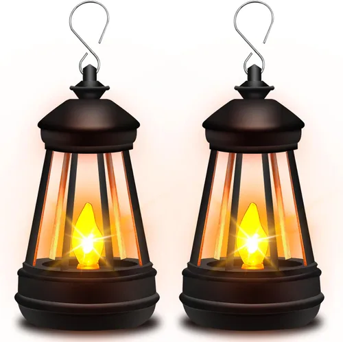 Vista 9 de Mini Solar Lantern Lights Replacement for Outdoor Statue, Blue Solar Lights Small Hanging Lantern Replacement, Waterproof Garden Decor Outdoor