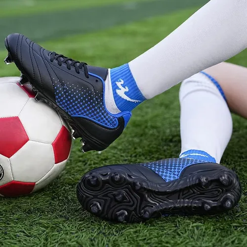 Vista 7 de LIZRHA Zapatos de fútbol para niños y niñas, tacos de fútbol para niños y niñas, zapatos de fútbol atléticos para exteriores, zapatos de fútbol