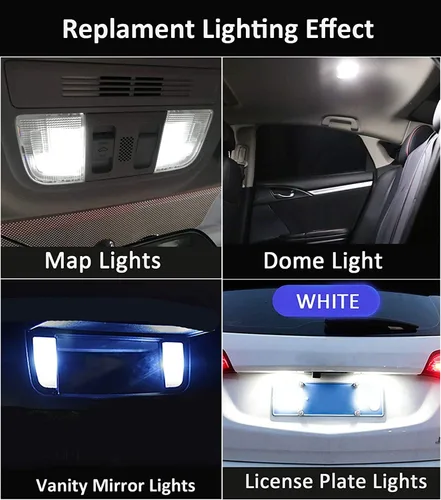 Vista 4 de AWALITED Juego de 8 bombillas LED Impreza WRX para interiores ultra brillantes para Subaru WRX, WRX STI, Impreza 2004-2018 2019 2020 2021 Subaru