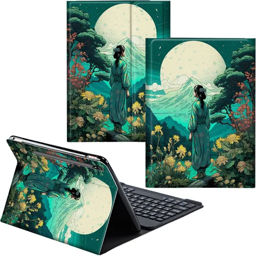 Vista 11 de Funda para Samsung Galaxy Tab S6 Lite 2022/2020 Teclado Inalámbrico Desmontable y Cubierta De Soporte De Cuero PU Funda Protectora Para Samsung