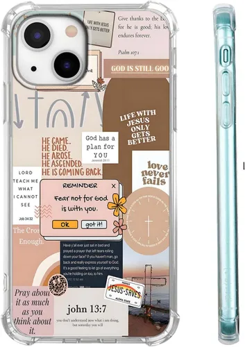 Vista 61 de Funda para Celular con Versículos de la Biblia, Colocación de Citas Cristianas de Jesús, Diseño Collage, Funda Protectora Suave de TPU de Moda