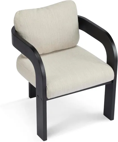 Vista 8 de Christopher Knight Home Yorick - Juego de 2 sillas de comedor modernas con cojín, juego de sillones de comedor de madera maciza, respaldo curvado