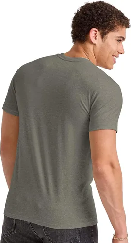 Vista 2 de Hanes Camiseta ligera para hombre Originals, Tri-Blend, tallas grandes y altas