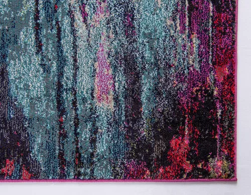 Vista 8 de Unique Loom Chromatic Collection - Alfombra abstracta moderna, colorida y vibrante para decoración de cualquier hogar