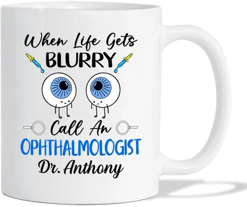 Vista 15 de Taza de café personalizada para oftalmólogo con texto en inglés "Thank You For Being An Awesome Oftalmologist", taza de café personalizada
