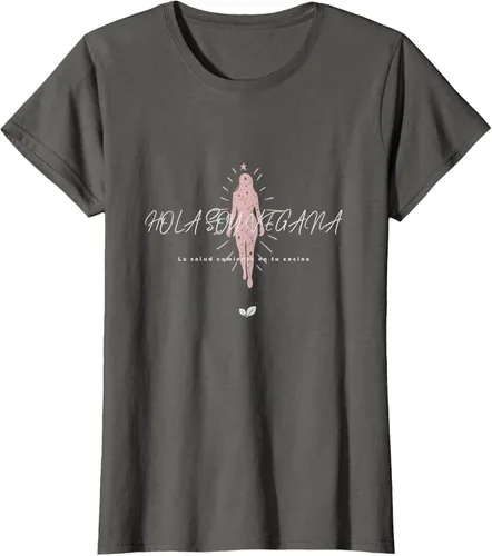 Vista 6 de Camiseta Hola Soy Vegana para mujer