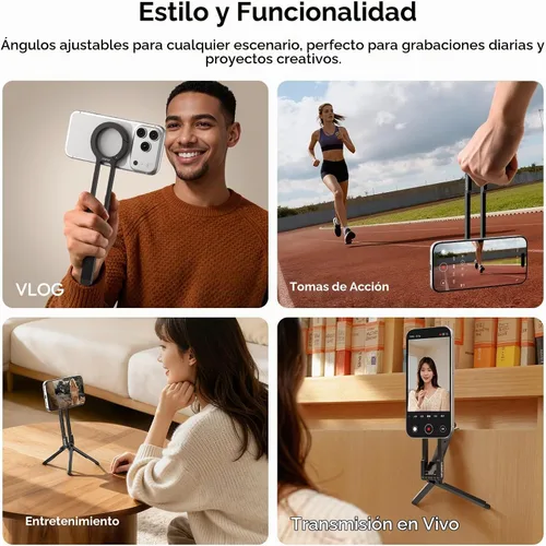 Vista 2 de ULANZI Trípode de teléfono para Magsafe, soporte de teléfono celular N52, gancho plegable con imán fuerte para iPhone 17, 16, 15 Pro Max, mini