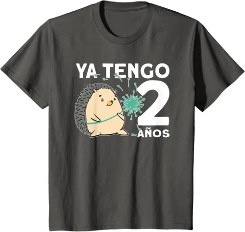 Vista 11 de Niños Niños 2 Cumpleaños erizo Ya tengo 2 años Camiseta