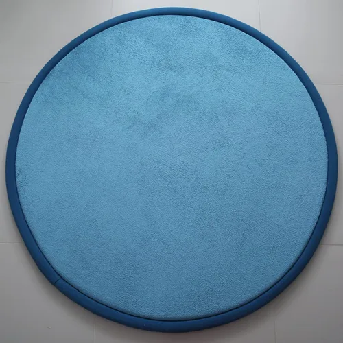 Vista 5 de Loartee Alfombra redonda gruesa para niños, alfombra circular de terciopelo coral, alfombra circular de espuma viscoelástica para guardería, sala