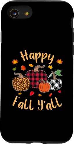 Vista 18 de Happy Fall Y'all Leopard Pumpkin Autumn Season Women Girls Case for iPhone 17