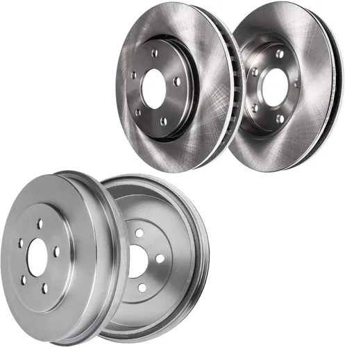 Vista 191 de Detroit Axle - Rotores de freno delantero para 04-13 Mazda 3 Rotores de frenos de disco 06-15 Mazda 5 Reemplazo: Rotor regular delantero de 11.81