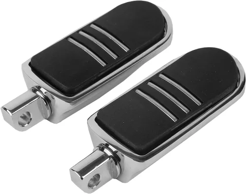 Vista 11 de TCT-MOTORPARTS Estriberas de pie para reposapiés estilo montaje macho de 0.433 in para Harley Touring Road King Glide Negro #01