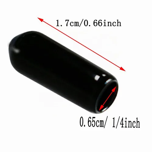 Vista 3 de 50 piezas de tapas de extremo flexibles de vinilo, tapas de extremo de goma, cubierta de protección de rosca de tornillo de goma negra de seguridad