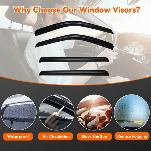 Vista 40 de Protectores de lluvia compatibles con Chevy/GMC C/K Extended Cab 1988