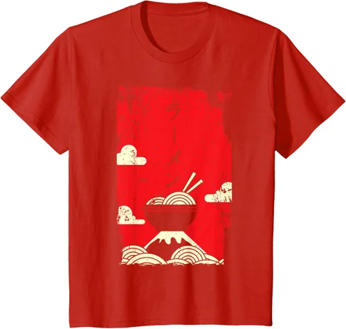 Vista 3 de Ramen Noodles Camiseta de arte japonés, Negro