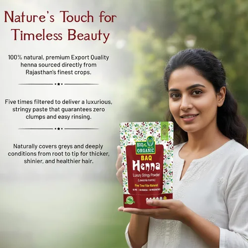 Vista 3 de Polvo de henna para tinte para el cabello Lawsonia Inermis Polvo Mehndi Cinco desplazados Natural y crudo (10.11 onzas - 0.8 libras)
