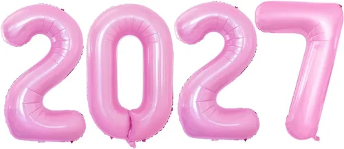 Vista 67 de GOER Globos de papel de aluminio 2026 para fiesta de Año Nuevo, suministros de fiesta, decoraciones de graduación (negro, 16 pulgadas)