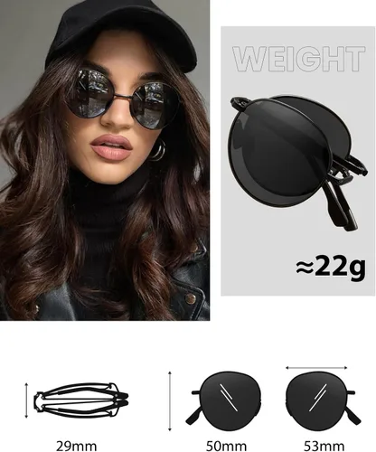 Vista 3 de Cyxus Gafas de sol plegables para mujeres y hombres, lentes polarizadas con protección UV 400, pantalla plegable, portátil, ultraligera, montura TR