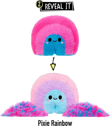 Vista 5 de Fluffie Stuffiez Rainbow - Peluche coleccionable grande de 11 pulgadas, desembalaje sorpresa con ASMR abrazable Fidget DIY Fur Pull, pelusa
