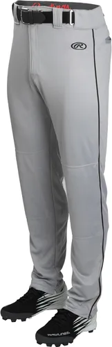 Vista 7 de Rawlings Pantalones de béisbol para hombre de la serie Launch Corte semirelajado de longitud completa Tallas para adultos Ribetes Varios