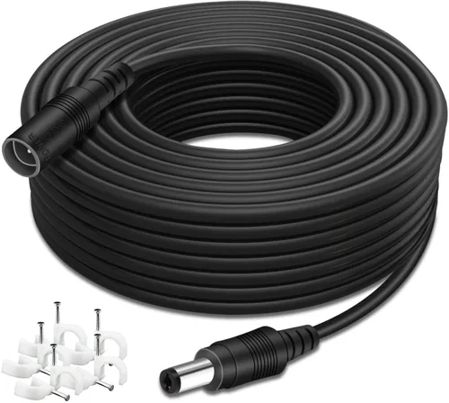 Vista 12 de Cable de extensión de alimentación CC de 12 V 3.05 m 2.1 mm×5.5 mm, cable de extensión de alimentación universal de 12 V para cámara de seguridad