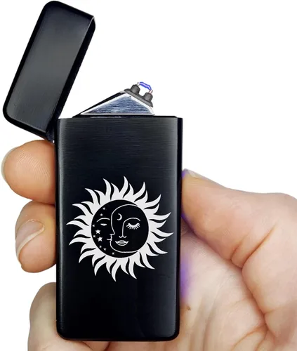 Vista 14 de Encendedor eléctrico de doble arco, recargable, USB, resistente al viento, de plasma, sin llama, para hombres