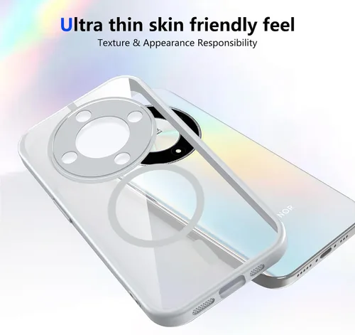 Vista 29 de Funda magnética transparente compatible con Xiaomi 17T, color negro 2 en 1 PC + TPU cubierta de teléfono a prueba de golpes, carcasa protectora