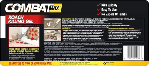Vista 2 de Combat Source Kill Max - Gel matador de cucarachas, 2.16 onzas (paquete de 4), Combat-fj3g