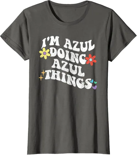 Vista 9 de Retro Groovy Im AZUL Doing AZUL Things - Camiseta divertida para el día de la madre, Negro