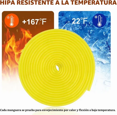 Vista 5 de HIPA manguera para combustible de 10 pies para motores comunes de 2 ciclos