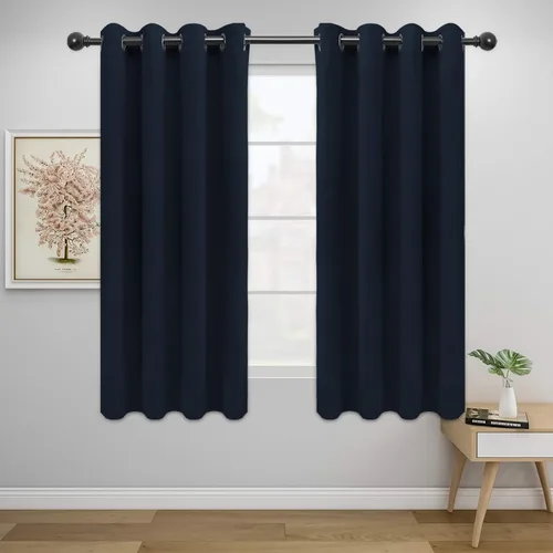 Vista 73 de Easy-Going - Cortinas opacas para dormitorio, aislamiento térmico sólido con ojales, cortinas de ventana para reducción de ruido, cortinas