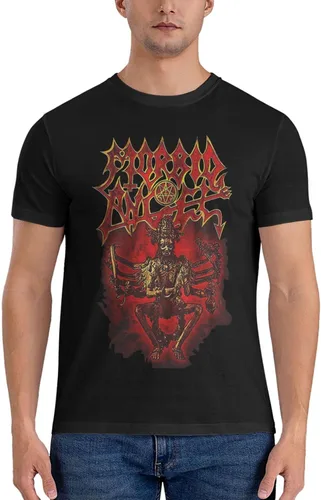 Vista 7 de PEYDEN Morbid Angel T Shirt Men's Summer Breathable Fashion Round Neck Short Sleeves for Workout Athletic Shirts